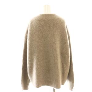 GALLARDAGALANTE 25AW ファーVネックカーディガン F グレージュ