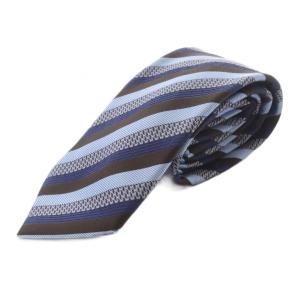 ストライプ シルク ネクタイ 青 ブルー /SR AD