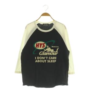HG MEDICINE 七分袖Tシャツ プリント M ブラック /MY OS SH