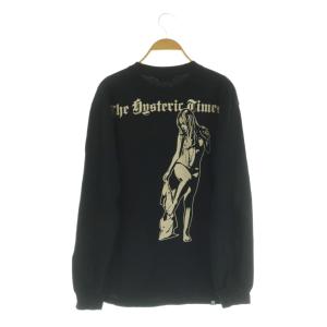 HYSTERIC GLAMOUR HYS TIMES Tシャツ ロンT 長袖 バックプリント S ブラック /MY OS SH