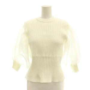 25SS FLUTED LUCENT SHORT PUFF SLEEVE TOP