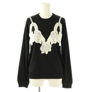 25AW ×setsuko sagittaire レーシートラックプルニット セーター F 黒 ブラック