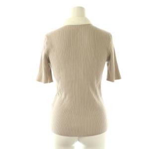 Apuweiser-riche 25SS レース衿リブニット セーター 2 グレージュ ホワイト /ES OS