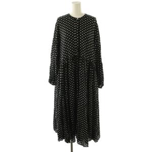 25AW ドットギャザーワンピース 1 ブラック BEZ1052209A0006