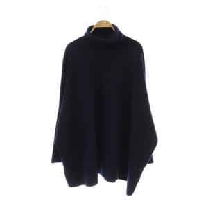 24AW ビッグニットタートルネック セーター 長袖 ウール F 紺 /NR OS