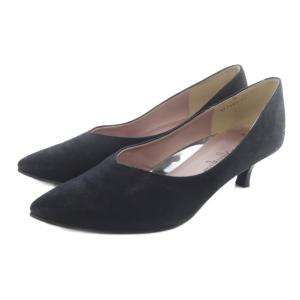 ポインテッドトゥ パンプス ピンヒール 23cm 黒 ブラック /SR