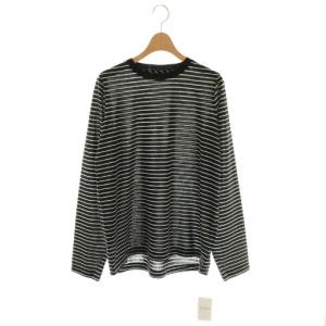 25AW Primewool jersey Tシャツ カットソー 長袖 ボーダー ブラック ホワイト /ES