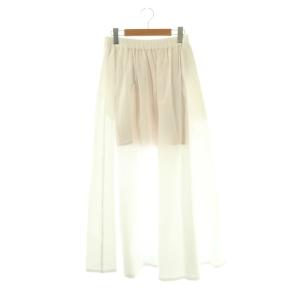 25SS Pleasantly ギャザースカート フレア 36 ホワイト /ES OS
