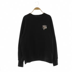プリントスウェットプルオーバー XL ブラック /DO OS
