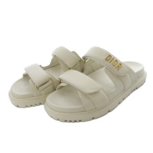 DIORACT スライドサンダル ラムスキン 36 ホワイト