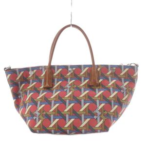 TORY BURCH トートバッグ ショルダーバッグ 2way 斜め掛け 総柄 ハンドバッグ 2way マルチカラー /YO10