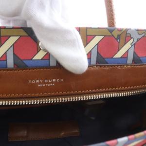 TORY BURCH トートバッグ ショルダーバッグ 2way 斜め掛け 総柄 ハンドバッグ 2way マルチカラー /YO10