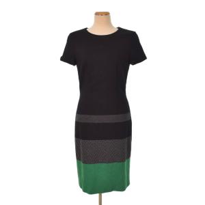 ワンピース 半袖 タイト ロング 42 黒 ブラック FY