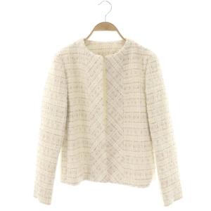 ツイードジャケット ノーカラージャケット F オフホワイト マルチカラー /ES OS