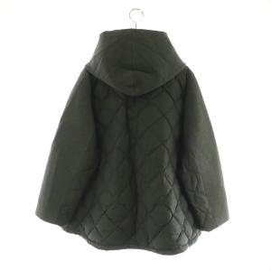HIROKO BIS 大きいサイズ ダンボールライトダウンジャケット フード キルティング切替 17AB グレー RLUAD-05470