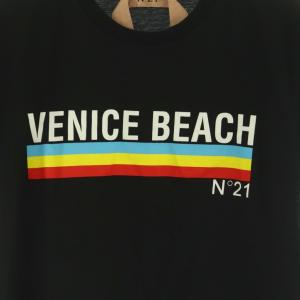 N°21 VENICE BEACH 半袖Tシャツ プリント 38 黒 ブラック /MI OS