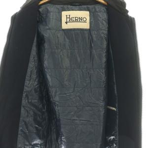 HERNO ボンディング ジップアップ 中綿コート アウター ブラック /DF OS