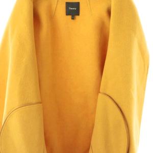 Theory NEW DIVIDE LUXE OVERLAY DF ハーフコート アウター S イエロー /DF OS