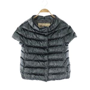 PI0870D ラメ ダウンベスト 42 ネイビー