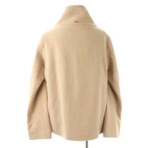 HERNO ウール混スカーフ付きショートコート 40 ピンクベージュ