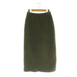 visone skirt ウール S カーキ