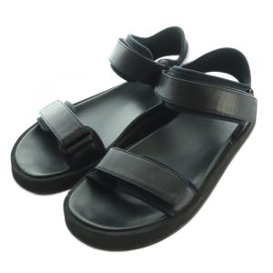 HOOK-AND-LOOP フラットサンダル 38 ブラック