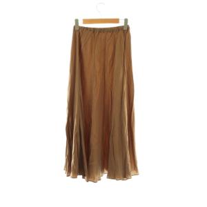 Plage 25SS Washable Fibril ロングスカート フレア 34 茶 /NR OS