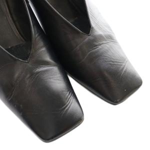 JIL SANDER アンクルリングパンプス レザー 38 黒 ブラック /SS OS SH