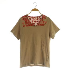 08AW AIDS T-SHIRT エイズTシャツ 半袖 Vネック ここのえ期 S ブラウン /MY OS