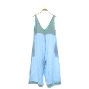 MYLAN Color Linen Conbinaison コンビネゾン オールインワン サロペット F ライトブルー
