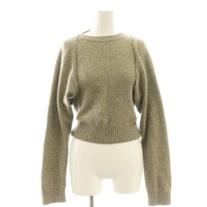 7G YAK SEPARATE BACK SWEATER レイヤーニット セーター 36 グレージュ /DF