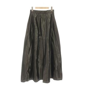 vintage アセテートロングスカート 38 ブラック