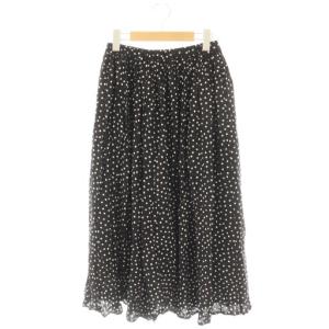 24AW ドットギャザースカート F ブラック ホワイト /DO OS