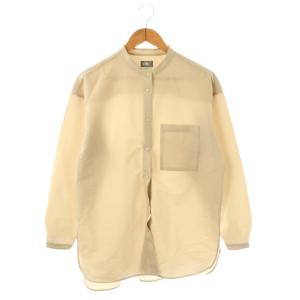 シアサッカーオーバーシャツ ブラウス L ベージュ NRW12361 /DF OS