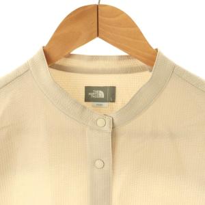 THE NORTH FACE シアサッカーオーバーシャツ ブラウス L ベージュ NRW12361 /DF OS