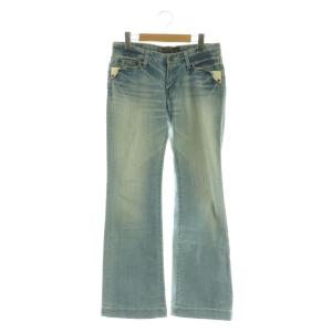 デニムパンツ ジーンズ フレア ダメージ加工 M ライトブルー 水色 82192164 /MI OS
