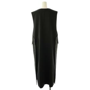 ADORE 23AW ファインツィードワンピース Vネック ノースリーブ 38 黒 ブラック ベージュ /CX OS