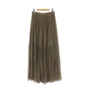 25AW Gather Maxi スカート ブラウン