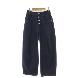 19AW S32LA0180 ボタンフライワイドデニムパンツ 36 インディゴ