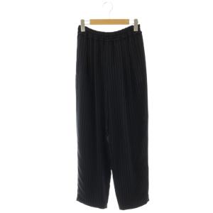 24SS STRIPE RELAX EGG WIDE-PANTS ワイドパンツ イージーパンツ 36 ネイビー