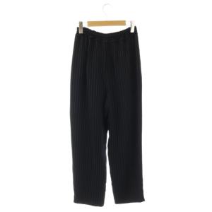ENFOLD 24SS STRIPE RELAX EGG WIDE-PANTS ワイドパンツ イージーパンツ 36 ネイビー