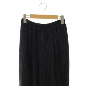 ENFOLD 24SS STRIPE RELAX EGG WIDE-PANTS ワイドパンツ イージーパンツ 36 ネイビー