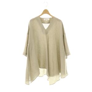 リネンライク ランダムヘムプルオーバー ブラウス 38 グレージュ /DF OS SH