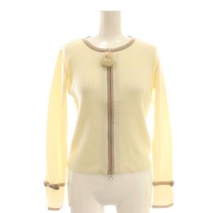 ファージップ リボンニットカーディガン 34 アイボリー /DF OS