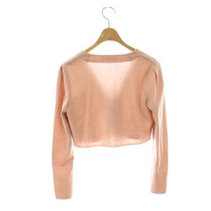 René パールモチーフカーディガン ウール クロップド 34 ピンク /CX OS