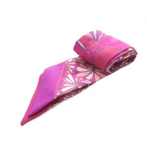 HERMES ツイリー MILLEFLEURS DU MEXQUE メキシコの花 スカーフ ピンク 紫 パープル /SR