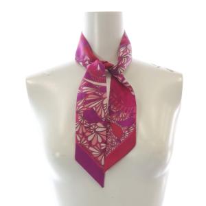 HERMES ツイリー MILLEFLEURS DU MEXQUE メキシコの花 スカーフ ピンク 紫 パープル /SR