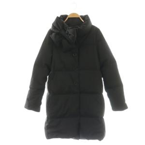 ダウンコート リボン アウター S ブラック /DF OS