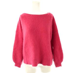 プルオーバーアンゴラニット セーター 長袖 36 ピンク /HK OS