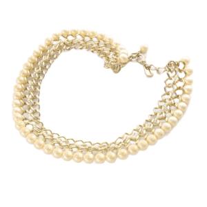 ビジューパールネックレス ゴールド色 /SR